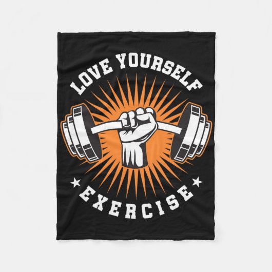 Liebe Sie selbst Üben Trainingspumpe Bodybuilding Fleecedecke (Vorderseite)