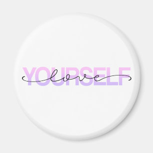 Liebe Sie selbst Valentine Calligraphie   Magnet