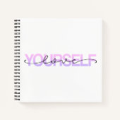Liebe Sie selbst Valentine Calligraphie | Notizbuc Notizblock (Vorderseite)