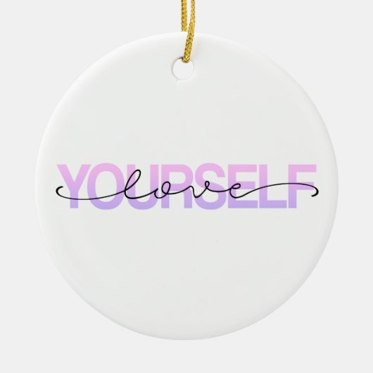 Liebe Sie selbst Valentine Calligraphie | Ornament (Vorne)