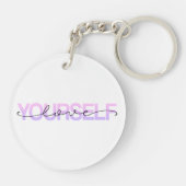 Liebe Sie selbst Valentine Calligraphie | Schlüsse Schlüsselanhänger (Rückseite)