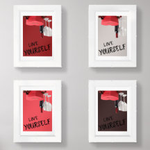 Liebe Sie selbst Valentinstag Poster Print 5" x 7"