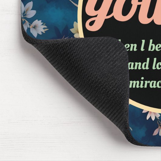 Liebe Sie selbst - Vintages Blumendesign Mousepad (Ecke)