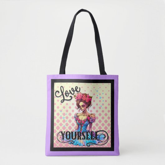Liebe Sie selbst Zucker Schädel Tasche (Vorderseite)