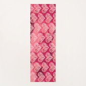 Liebe Sie selbst Zwei-Tonen-Rosa-Herz-Wort Yogamatte (Vorderseite)