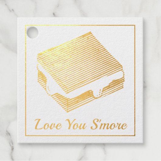 Liebe Sie sind mehr Marshmallow Campfire S'mores Geschenkanhänger (Vorderseite)