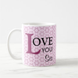 Liebe Sie SIS-Name-Rosa-Sterne Kaffeetasse