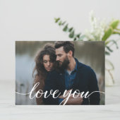 Liebe Sie Skript benutzerdefiniertes Foto digital  Einladung (Stehend Vorderseite)