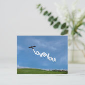 Liebe Sie Skywriting Postkarte (Stehend Vorderseite)