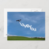 Liebe Sie Skywriting Postkarte (Vorne/Hinten)