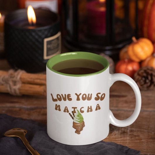 Liebe Sie so Matcha Zweifarbige Tasse