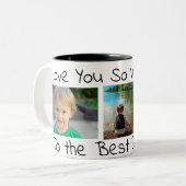 Liebe Sie so sehr | Bester Vater je Zweifarbige Tasse (Vorderseite Links)