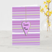 Liebe Sie so viel Hübsch Lila Wasserfarbe Karte (Gelbe Blume)