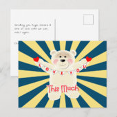 Liebe Sie "So viel" Niedlicher Teddybär Postkarte (Vorne/Hinten)