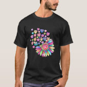 Liebe Sie Sonnenblumen Süße Herzen Candy Valen T-Shirt (Vorderseite)