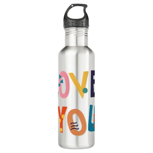 Liebe Sie Stahlwasserflasche Edelstahlflasche (Vorderseite)