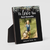 Liebe Sie tanzen Foto Glitzer Fotoplatte (Vorderseite)