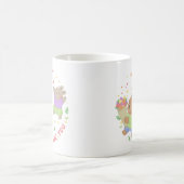 Liebe Sie: Teddy Bear & Bunny mit Blume Kaffeetasse (Mittel)