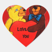 LIEBE SIE TEDY BEAR Aufkleber (Vorderseite)
