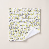 Liebe Sie Text Art Palms Sommer Badhandtuch Set (Waschlappen)