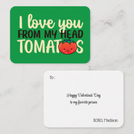 Liebe Sie Tomaten Funny Pun Niedlich Valentinstag Mitteilungskarte