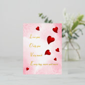 Liebe Sie, Valentine Folien Feiertagspostkarte (Stehend vorne)