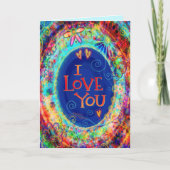 Liebe Sie Valentine Hübsch Blumenstrauß Blauer Him Karte (Vorderseite)