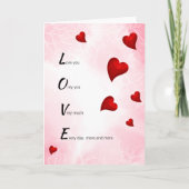 Liebe Sie, Valentine Karte (Vorderseite)