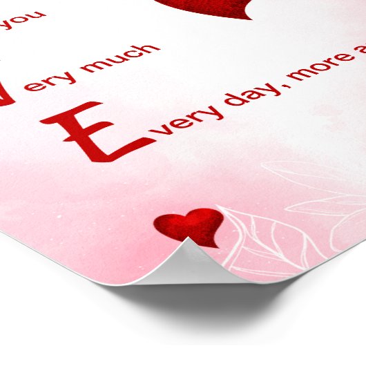 Liebe Sie, Valentine Poster (Ecke)