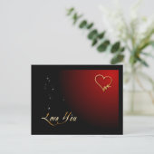 Liebe Sie Valentine Postkarte (Stehend Vorderseite)
