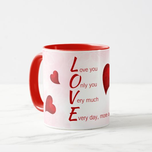 Liebe Sie, Valentine Tasse (Vorderseite Links)