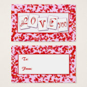 Liebe Sie Valentinins Geschenkmarke (Vorne & Hinten)