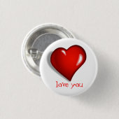 Liebe Sie Valentinschaltfläche Button (Vorne & Hinten)