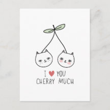 Liebe Sie Valentinstag Cherry Cat Lover