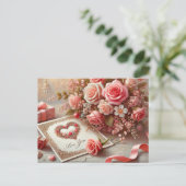 Liebe Sie Valentinstag Feiertagspostkarte (Stehend Vorderseite)