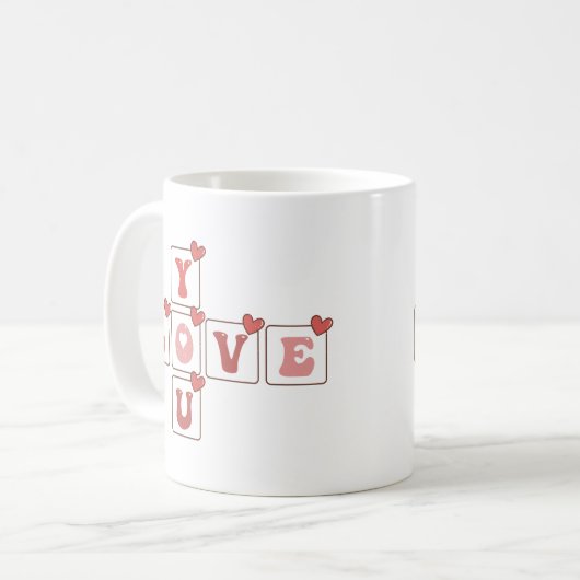 Liebe Sie Valentinstag Kaffeetasse (Vorderseite Links)