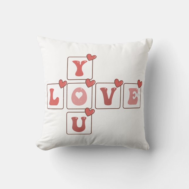 Liebe Sie Valentinstag Kissen (Vorderseite)