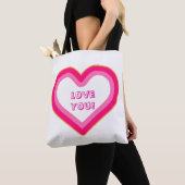 Liebe Sie Valentinstag Niedlich Pink Shades Hearts Tasche (Von Nahem)