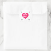 Liebe Sie Valentinstag Runder Aufkleber (Tasche)