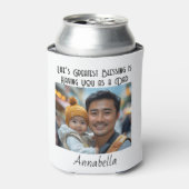Liebe Sie Vater Benutzerdefiniertes Foto und Zitat Dosenkühler (Kanne Vorderseite)