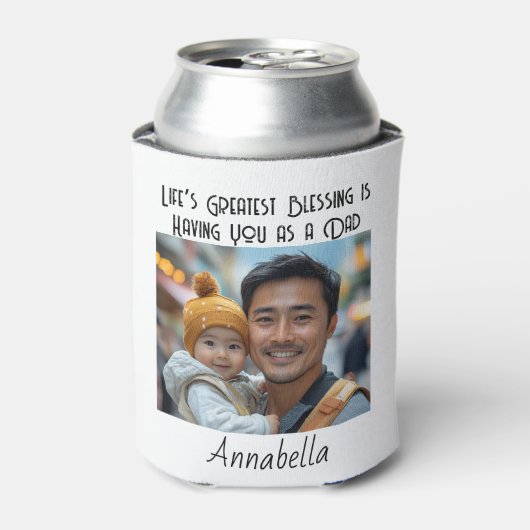 Liebe Sie Vater Benutzerdefiniertes Foto und Zitat Dosenkühler (Kanne Vorderseite)