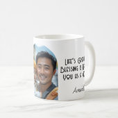 Liebe Sie Vater Benutzerdefiniertes Foto und Zitat Kaffeetasse (VorderseiteRechts)