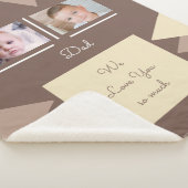 Liebe Sie Vater braune und cremefarbene Fotos Sherpadecke (3/4)