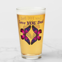 Liebe Sie Vater Butterfly Bierglas Vatertag Glas