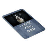 Liebe Sie Vater Custom Dark Blue Dog Foto Magnet ( (Rechte Seite)