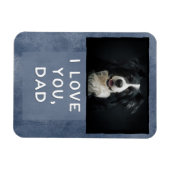 Liebe Sie Vater Custom Dark Blue Dog Foto Magnet ( (Horizontal)