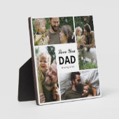 Liebe Sie Vater Foto Collage Familiengeschenk Fotoplatte (Vorderseite)