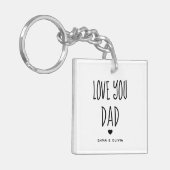 Liebe Sie Vater | Foto Zurück und Handgeschriebene Schlüsselanhänger (Vorderseite links)