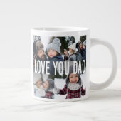 Liebe Sie Vater Fotocollage Vatertag Jumbo-Tasse (Rechts)
