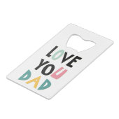 Liebe Sie Vater Geldbeutel Flaschenöffner (Rückseite Schrägansicht)